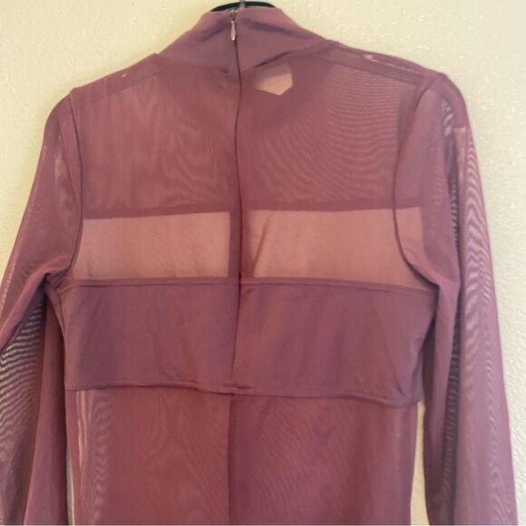 WEISSMAN Balera Dance Costume burgundy Culotte Unitard With Mesh MJ11187 MA - Picture 4 of 13